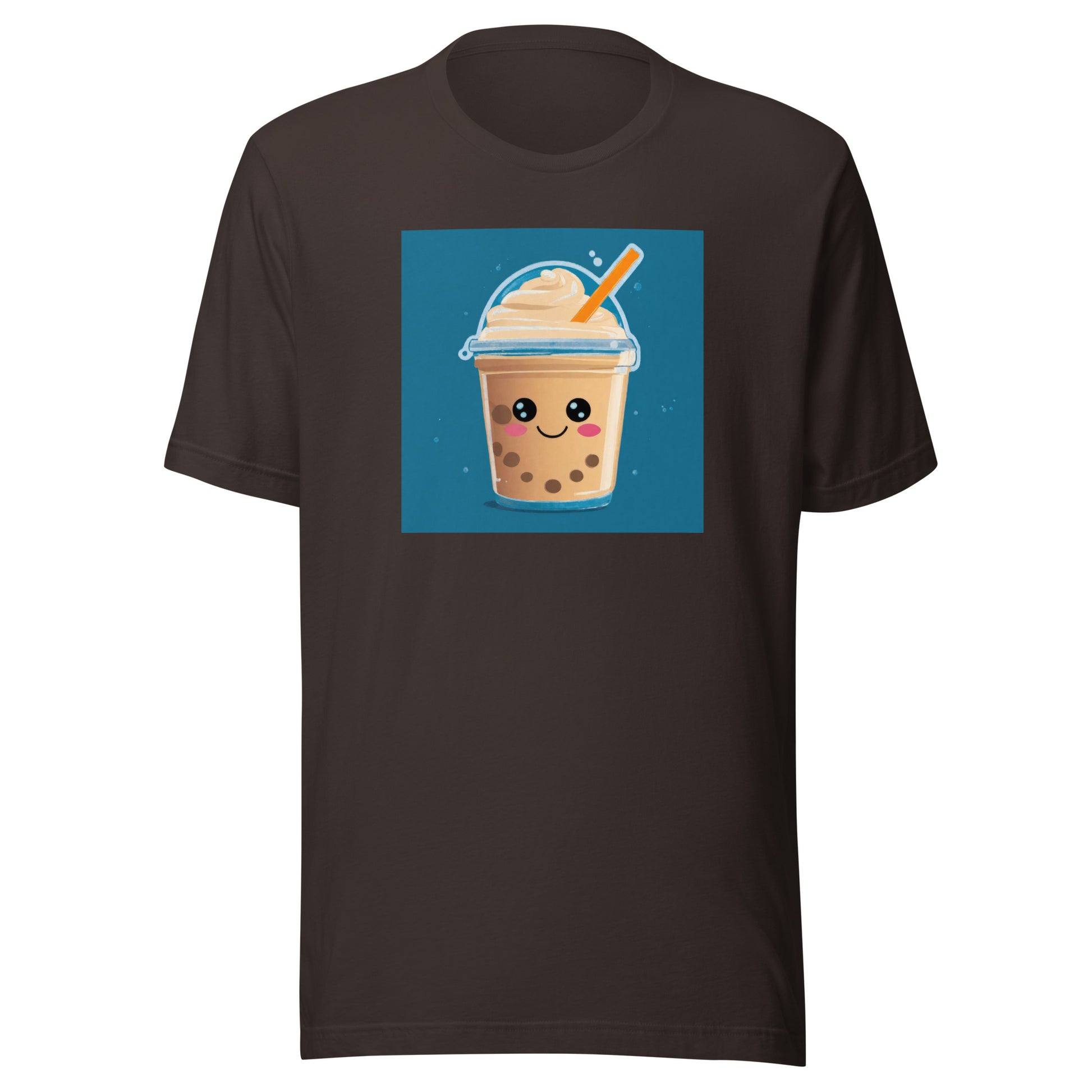 Boba Bubble Milk Tea Men's Funny T-Shirt Brown