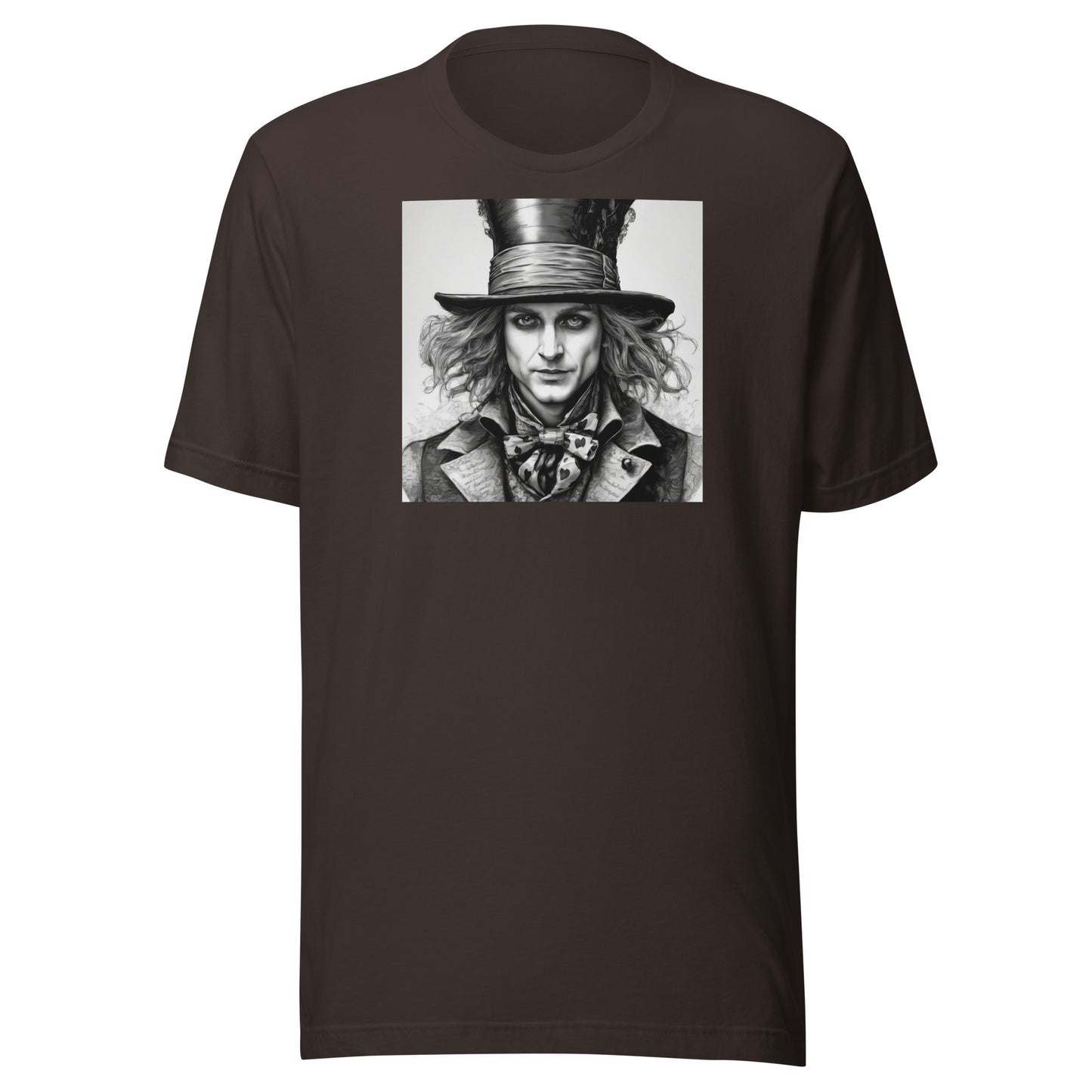 Serenely Eccentric Mad Hatter Men's T-Shirt Brown