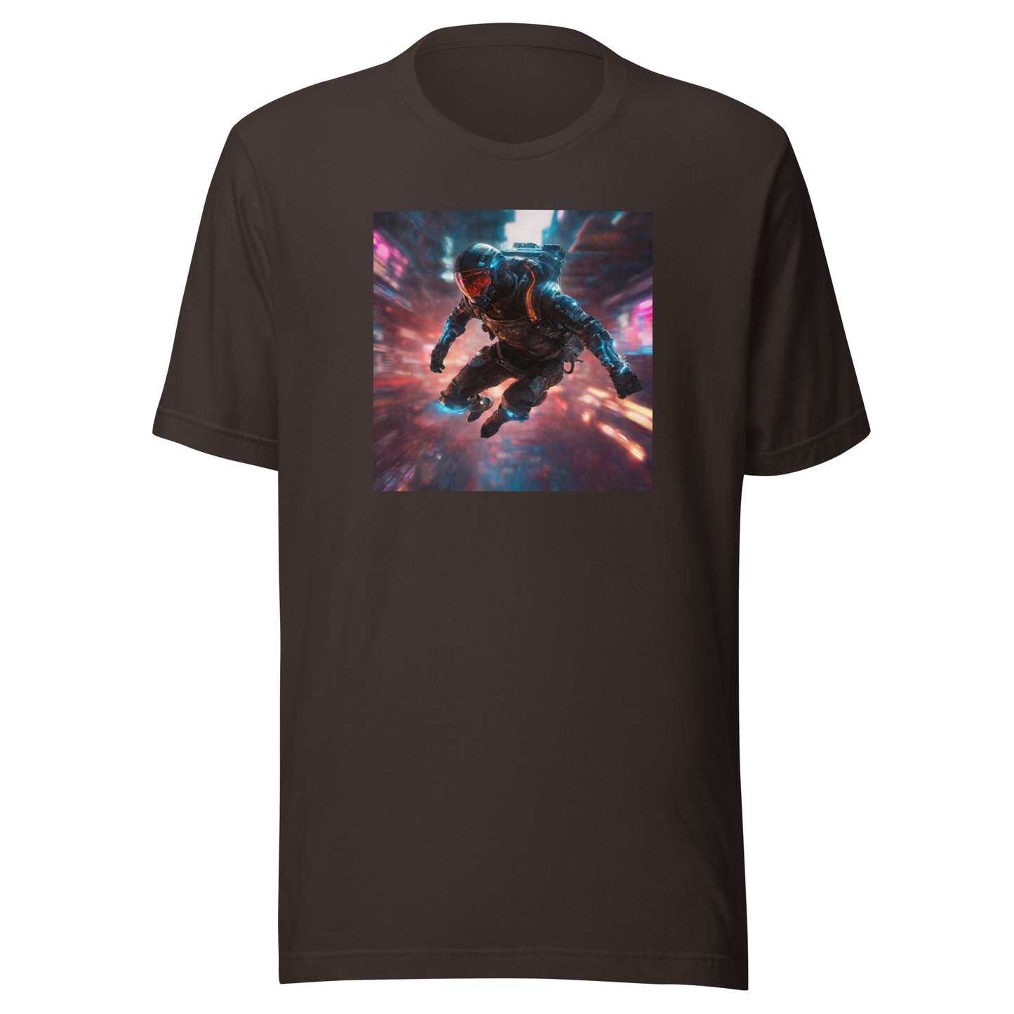 Cyberpunk Spaceman Men's T-Shirt Brown