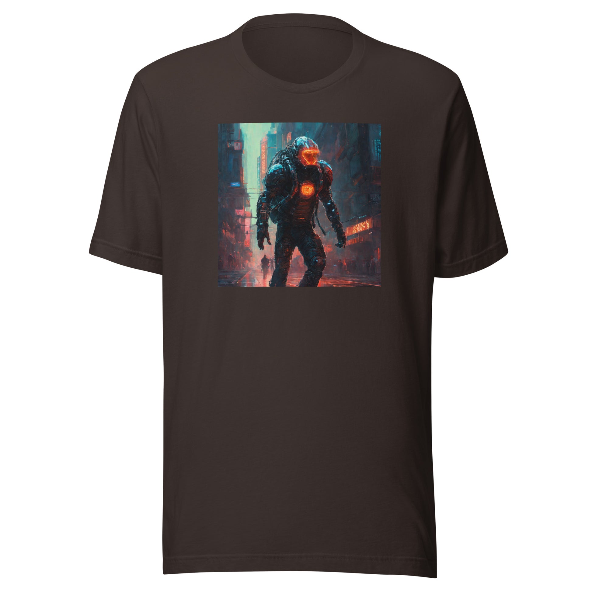 Futuristic Space Suit Men's Sci-Fi T-Shirt Brown