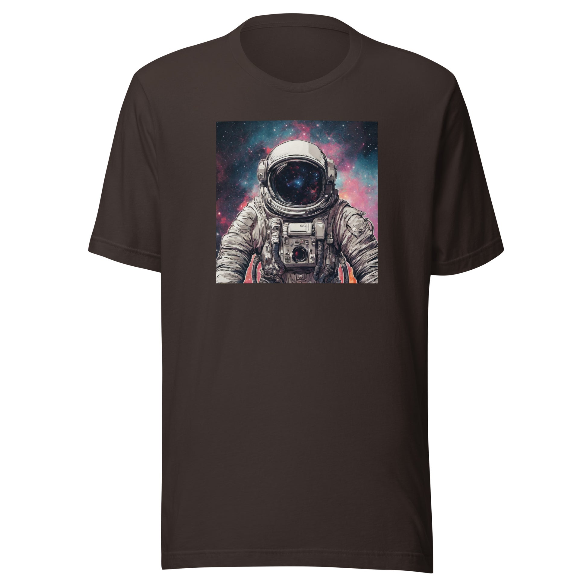 Galactic Astronaut Men's Graphic Tee Brown