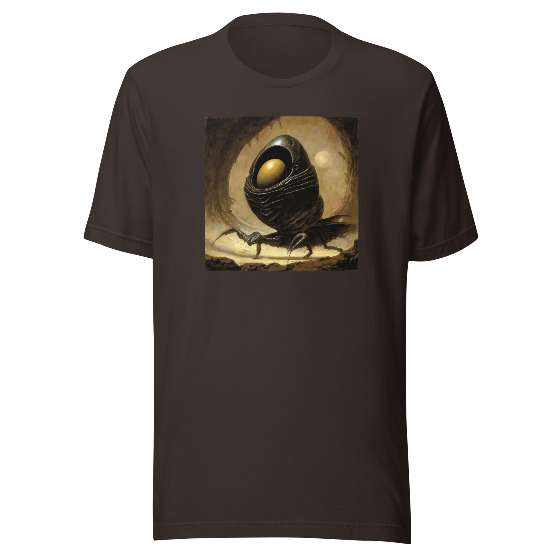 Alien Egg Men's Sci-Fi T-Shirt Brown