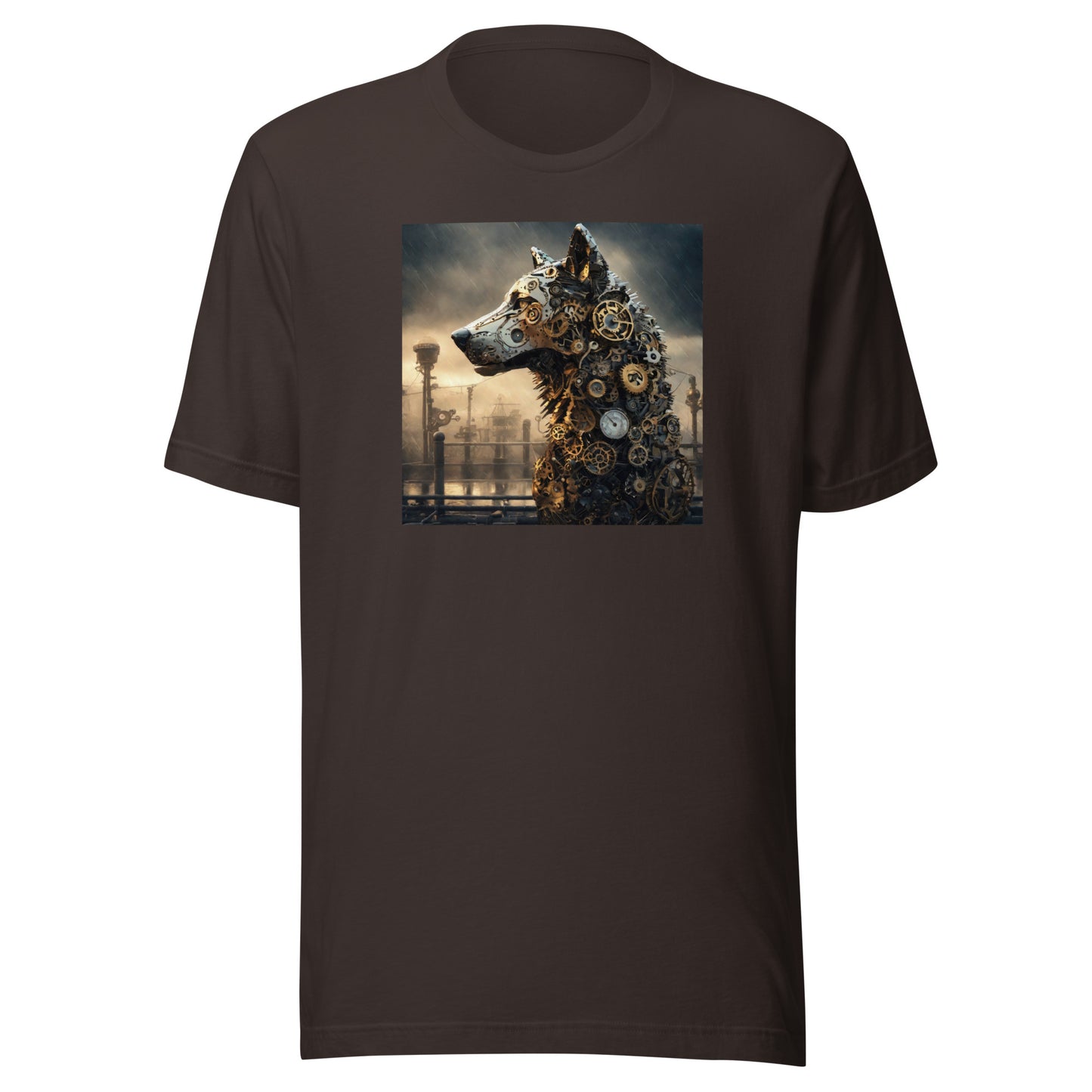 Clockwork Canine Men's SteampunkT-Shirt Brown