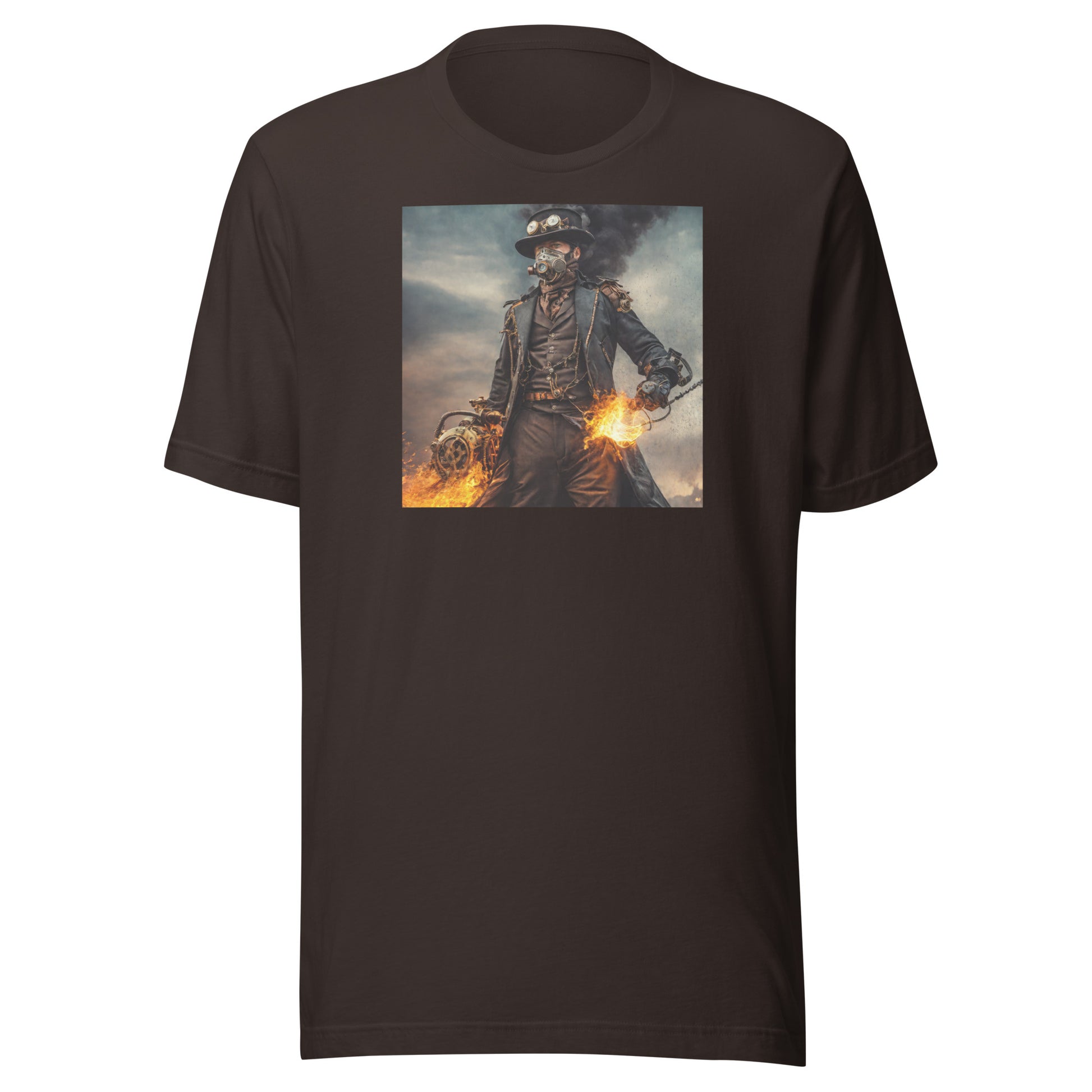 Dapper Pyro Men's Steampunk T-Shirt Brown