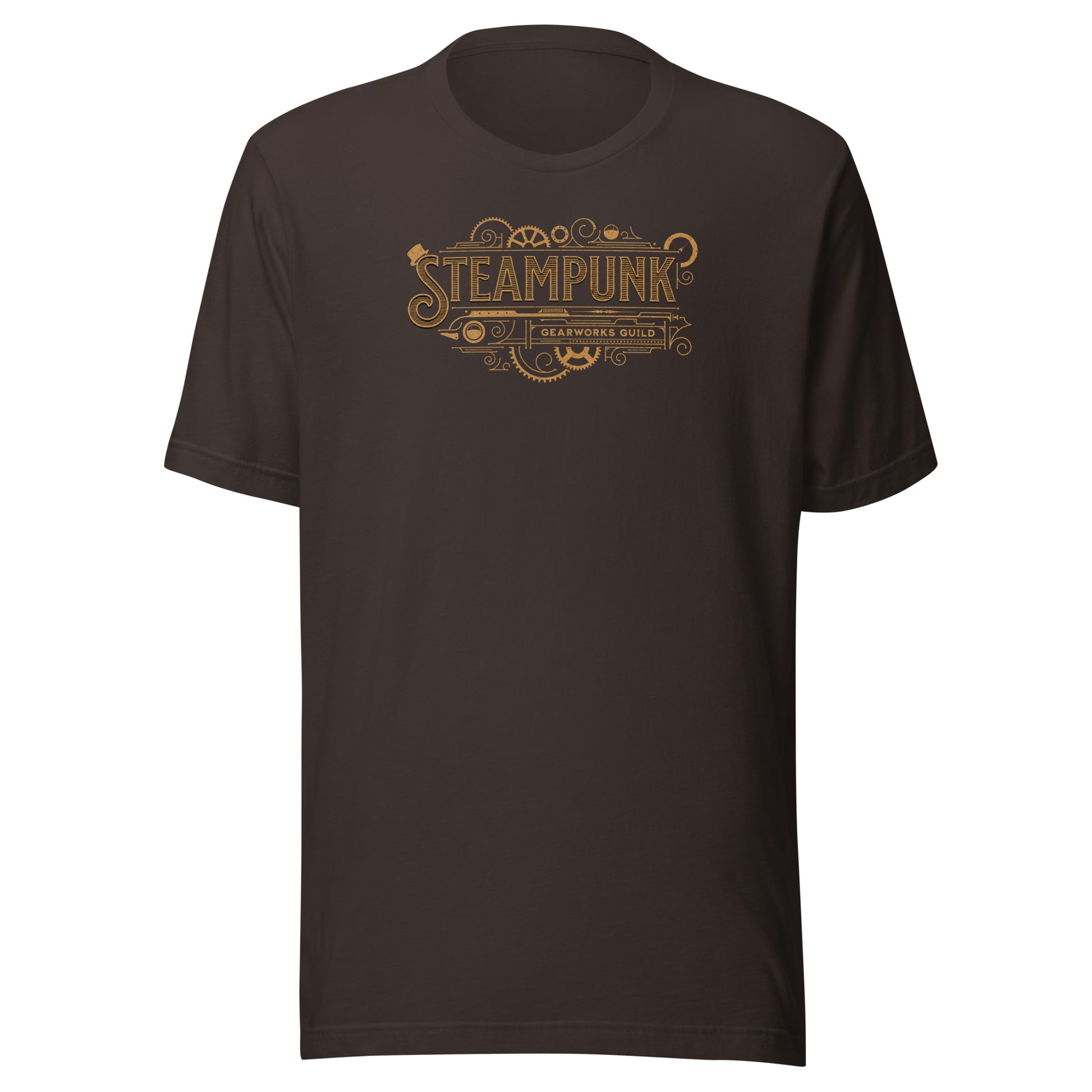 Steampunk Gearworks Guild Men's Graphic Tee Brown