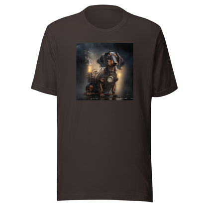 Pump Powered Pooch Men's Steampunk T-Shirt Brown