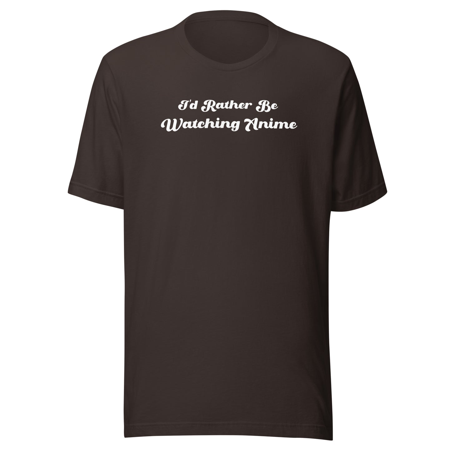 I'd Rather Be Watching Anime Men's T-Shirt Brown