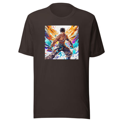 Vivid Avenger Men's Anime T-Shirt Brown