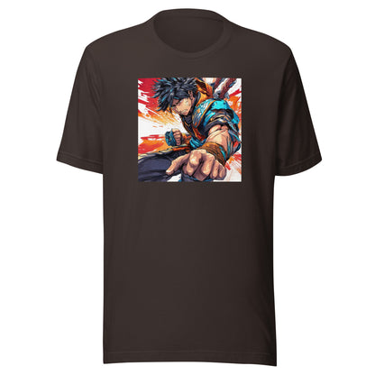 Dauntless Hero Men's Anime T-Shirt Brown