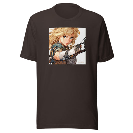 Fierce Shieldmaiden Men's Anime T-Shirt Brown