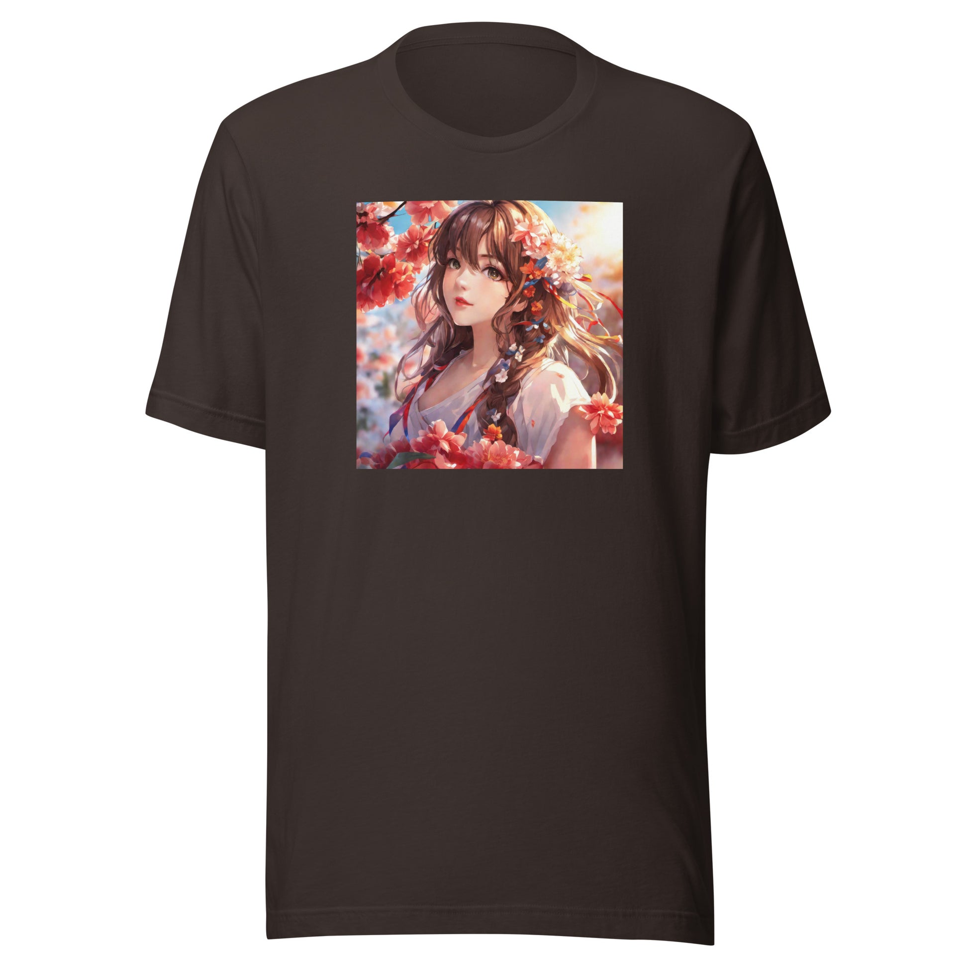 Graceful & Lovely Men's Anime T-Shirt Brown