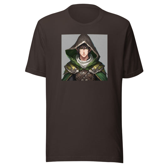 Elven Guardian Men's Anime T-Shirt Brown