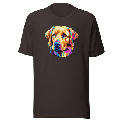 Geometric Golden Lab Men's Graphic Tee Brown