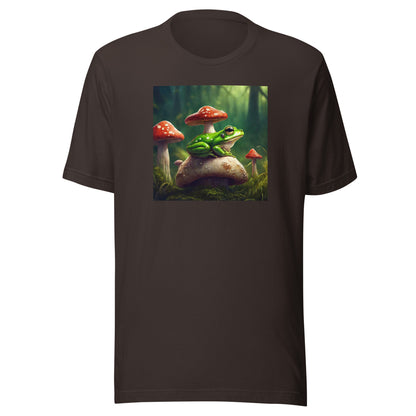 Frog & Shrooms Men's Animal T-Shirt Brown