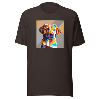 Geometric Dog Men's T-Shirt Brown