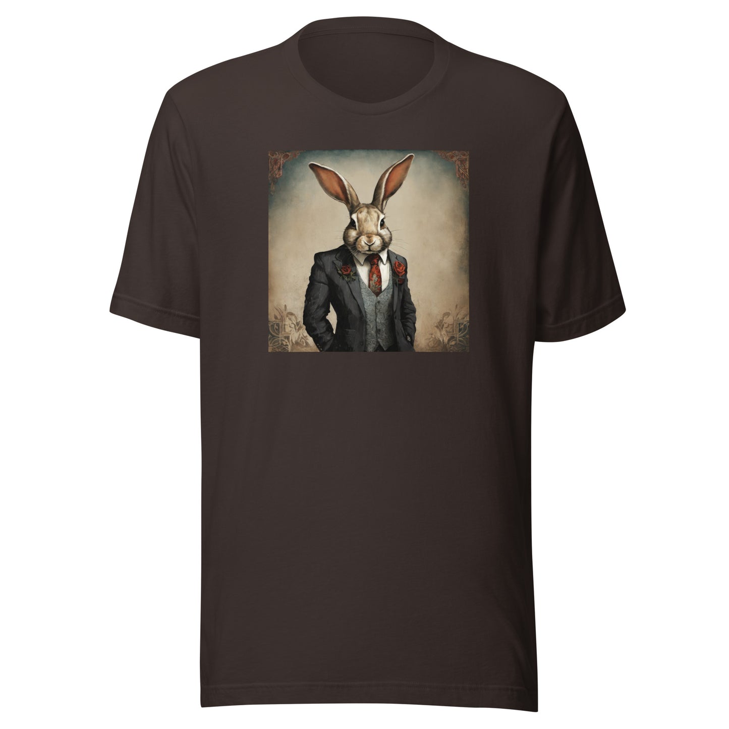 Regal Rabbit Men's Animal T-Shirt Brown