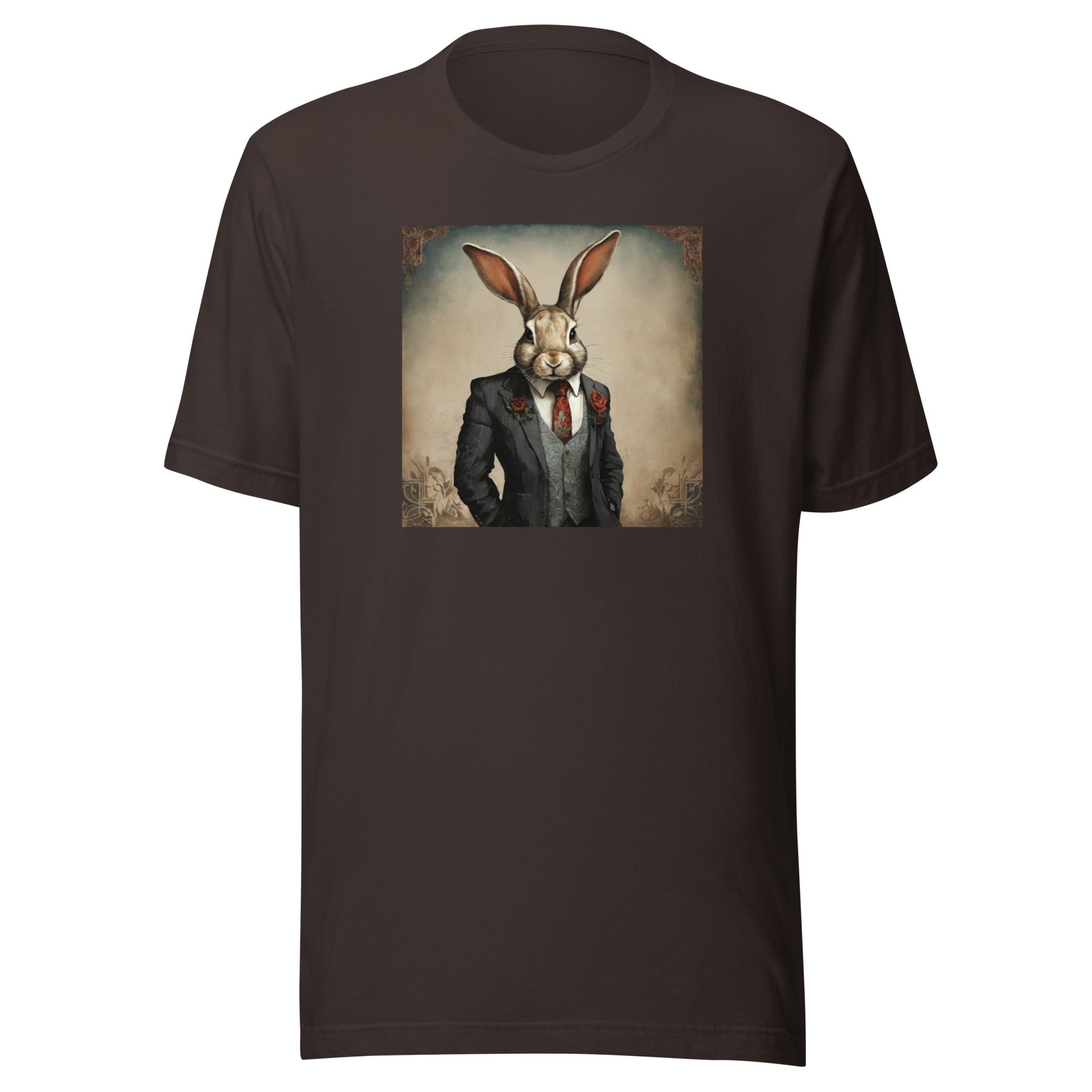 Regal Rabbit Men's Animal T-Shirt Brown