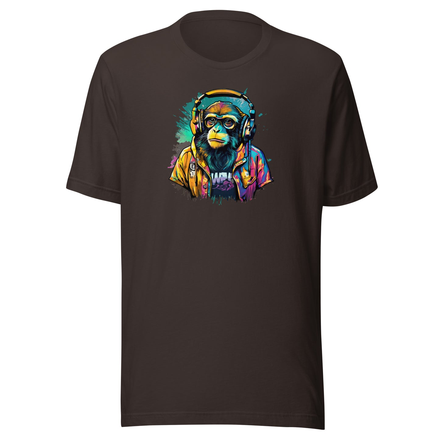 Monkey Music Men's T-Shirt Brown