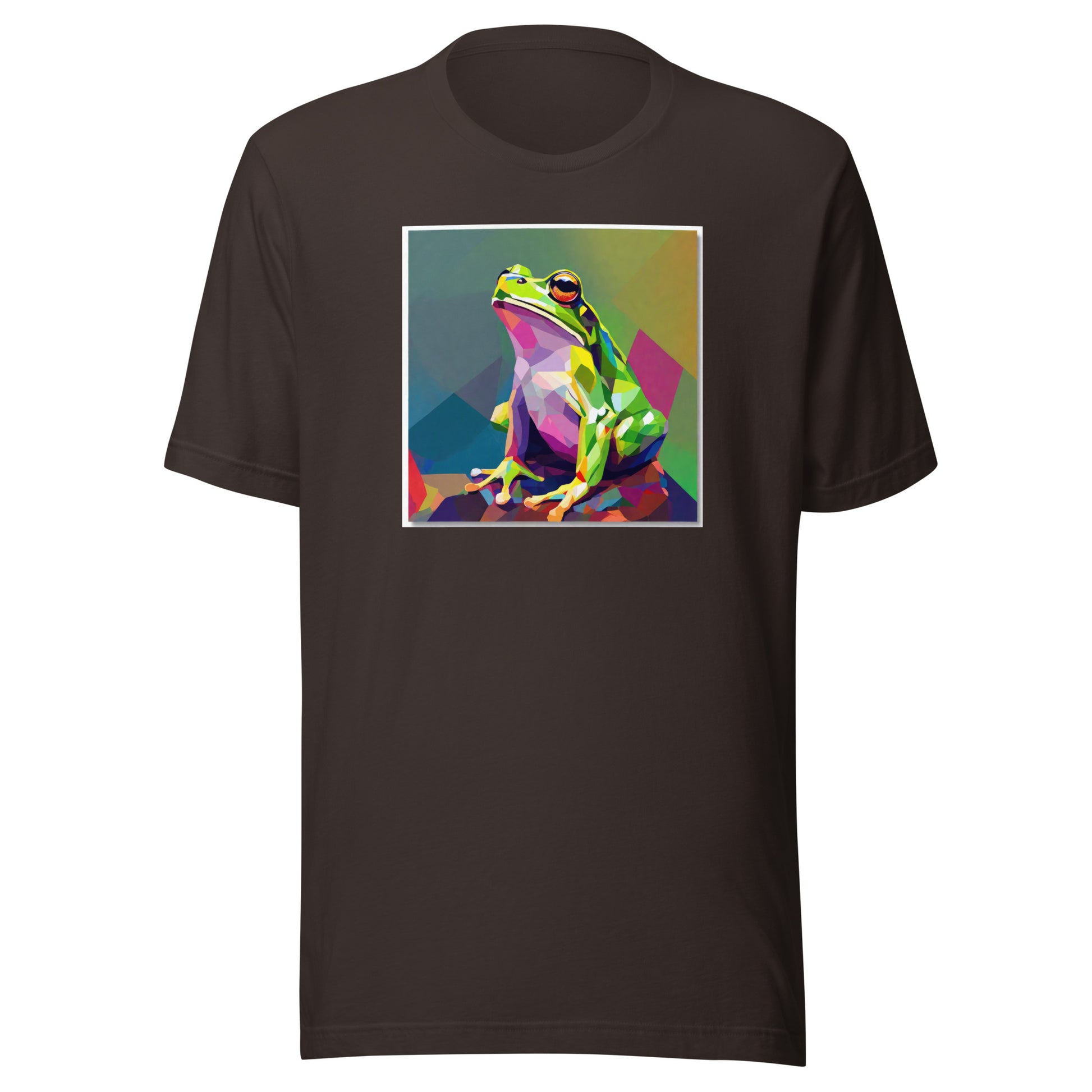 Geometric Frog Men's T-Shirt Brown