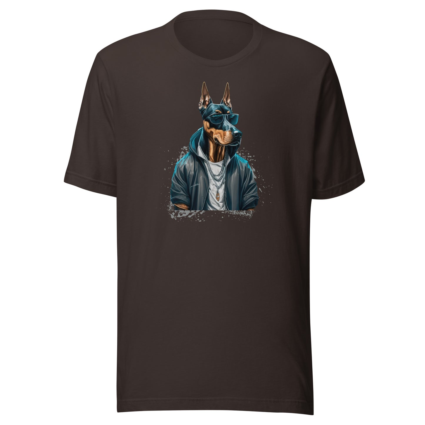 Dobermann in Shades Men's Dog Tee Brown