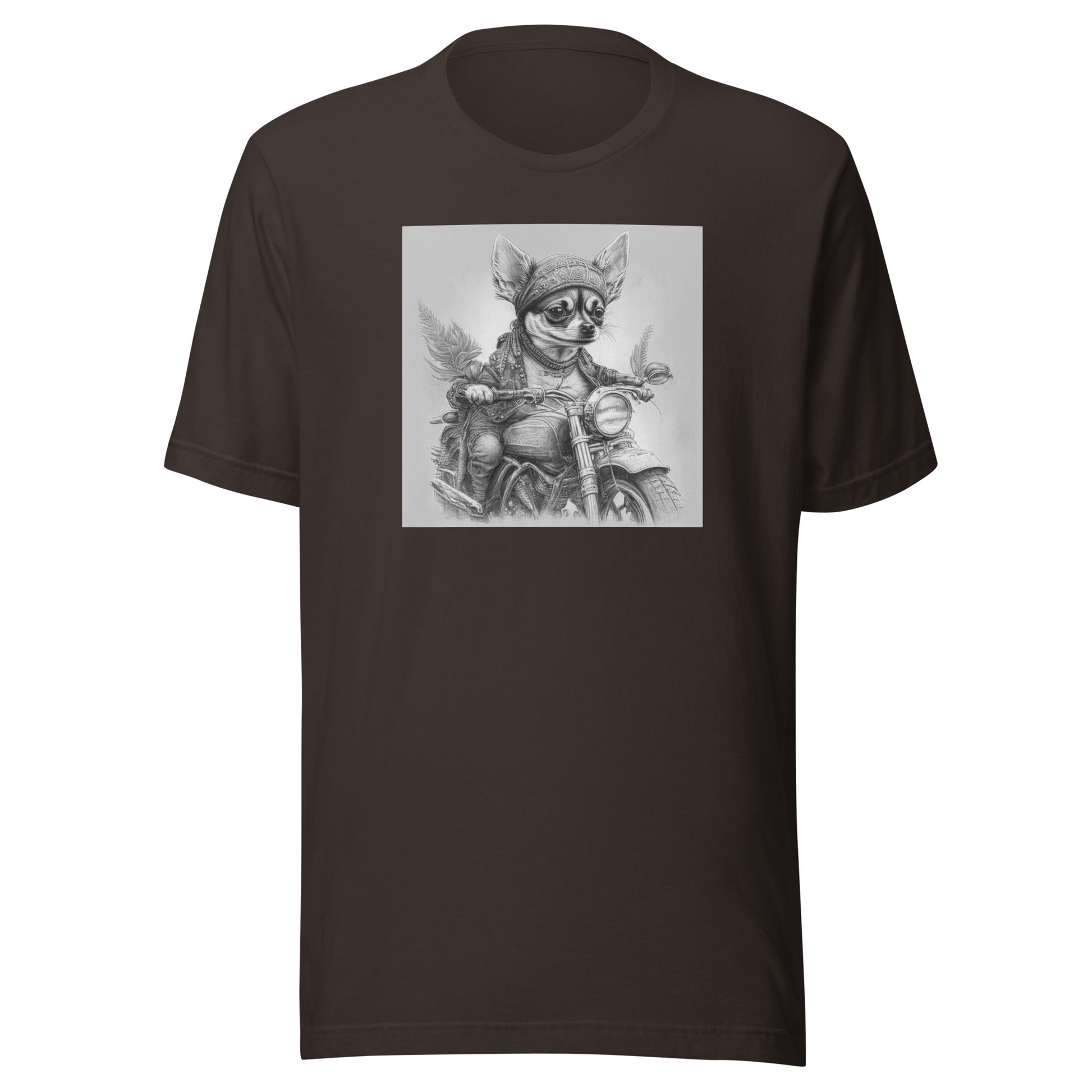 Tiny Speedster Chihuahua Men's T-Shirt Brown