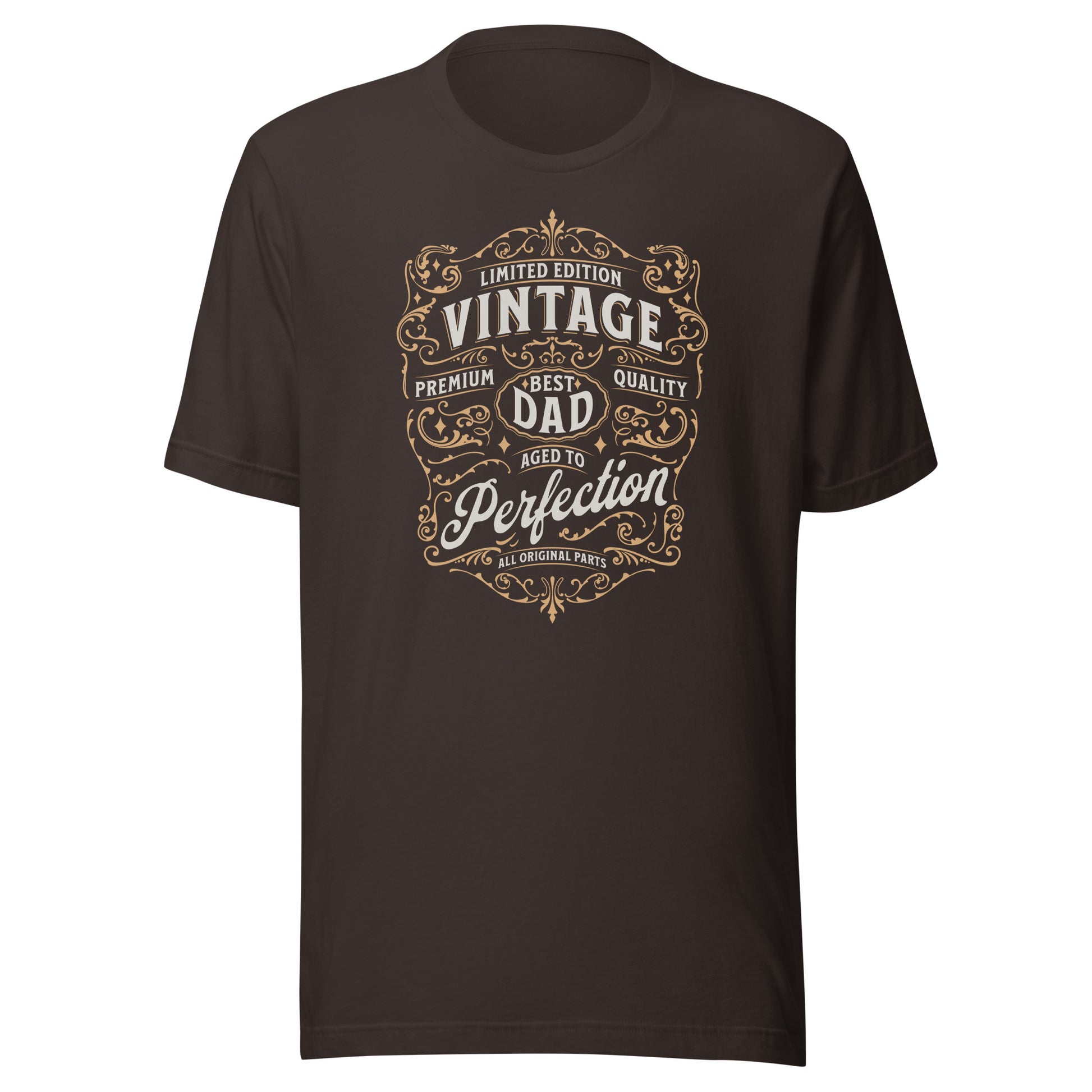 Vintage Dad Aged to Perfection T-Shirt Brown