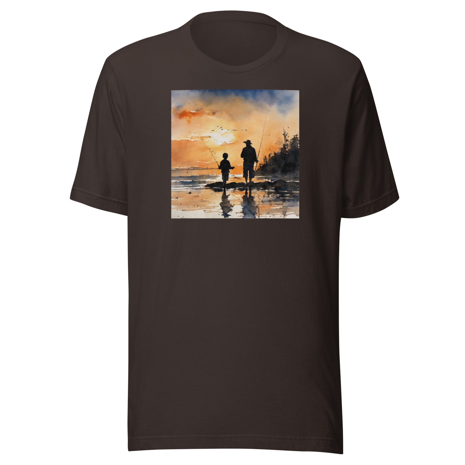 Fishing Days with Dad T-Shirt Brown