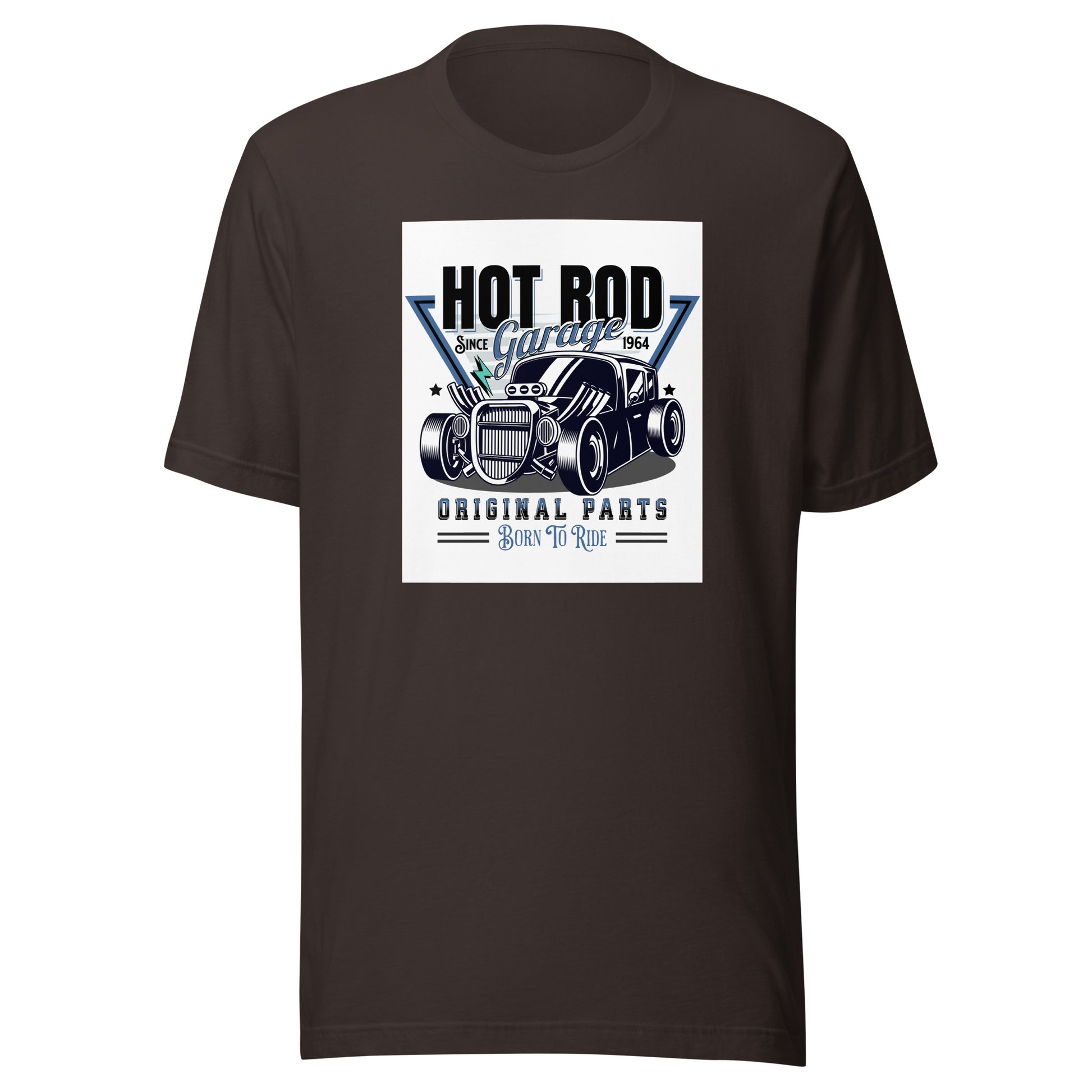 Hot Rod Garage Dad Shirt Brown