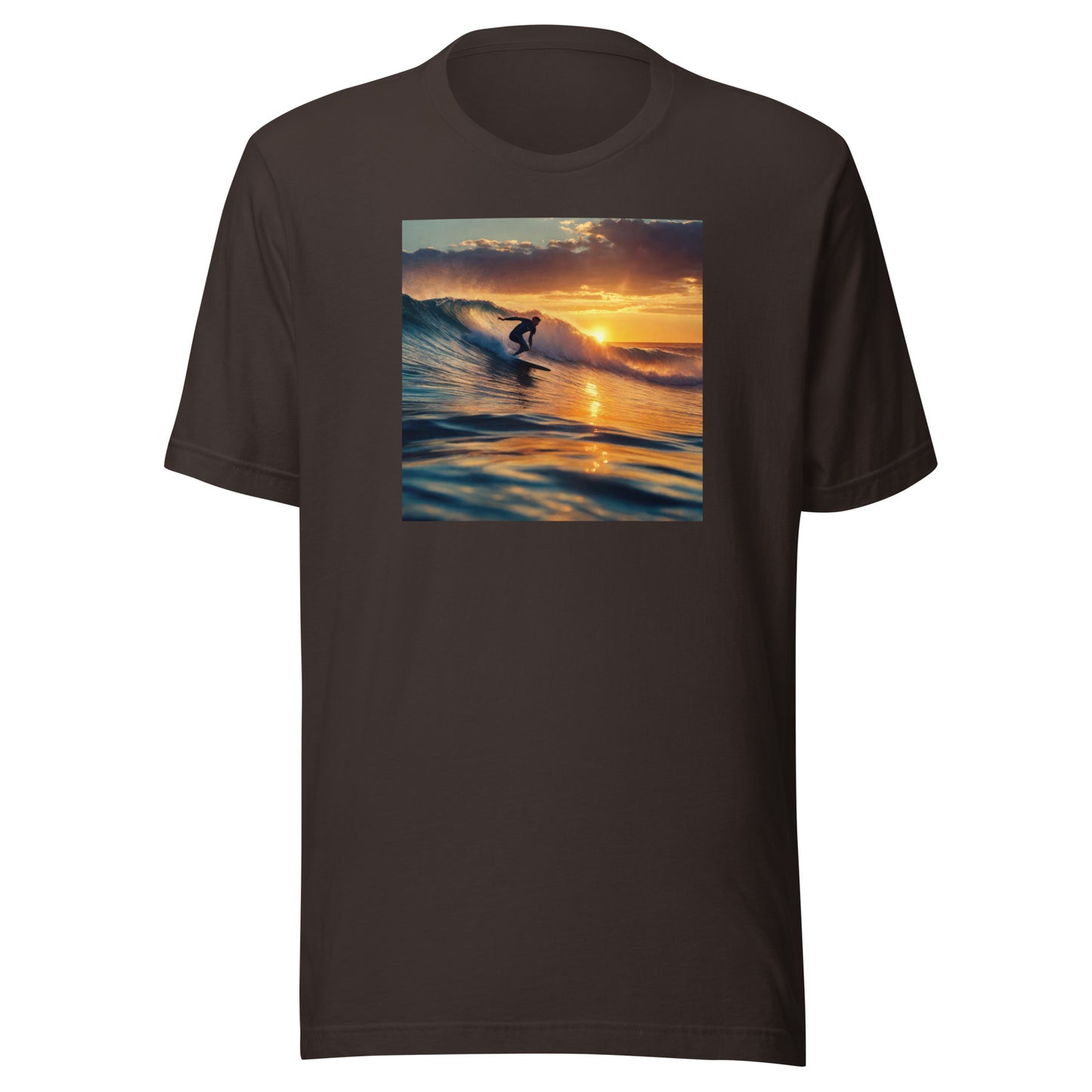 Surfing in the Sunset Men's T-Shirt Brown