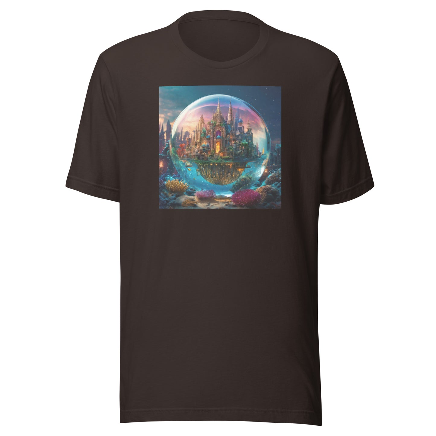 Atlantis in a Bubble Men's T-Shirt Brown