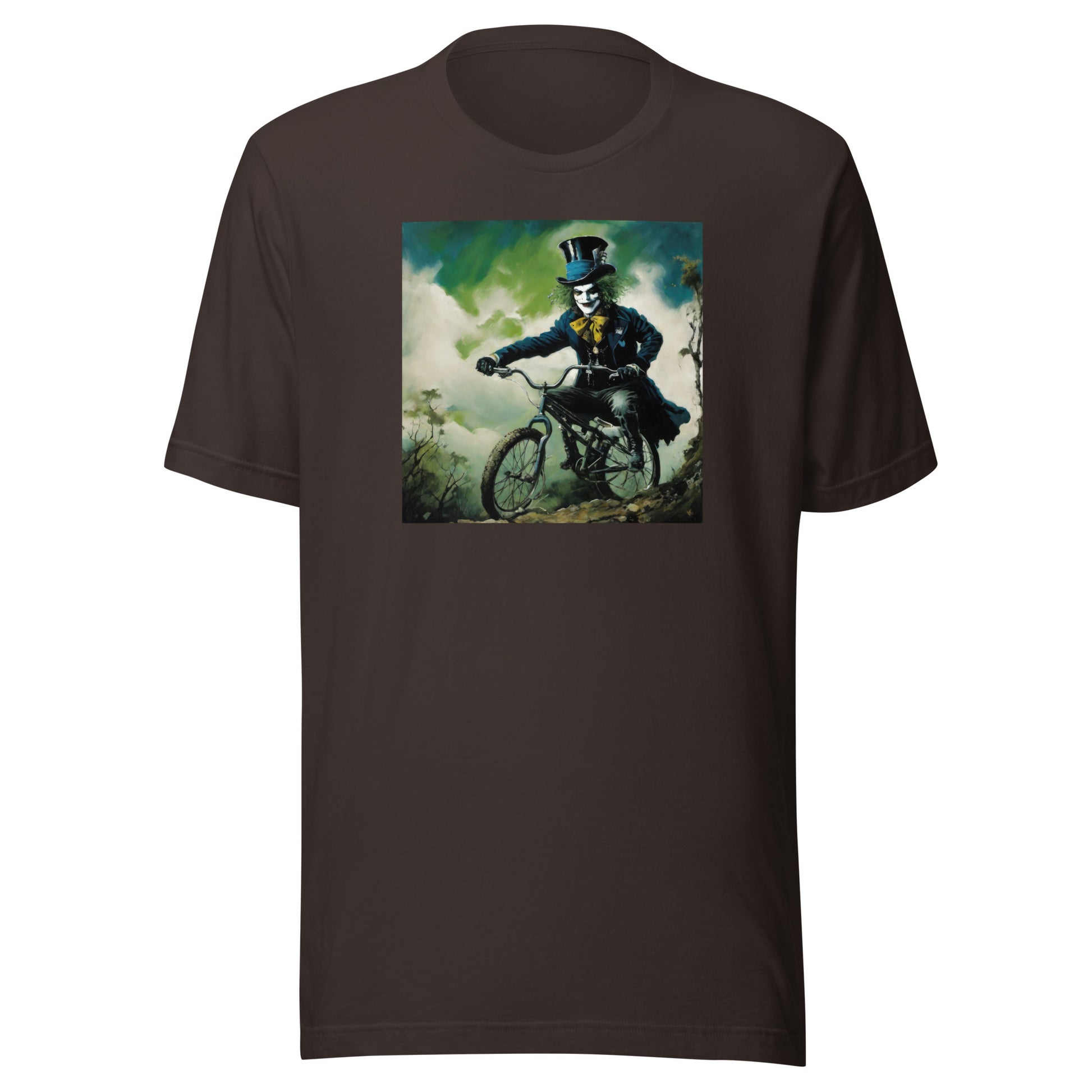 Mad Hatter Biking Men's T-Shirt Brown