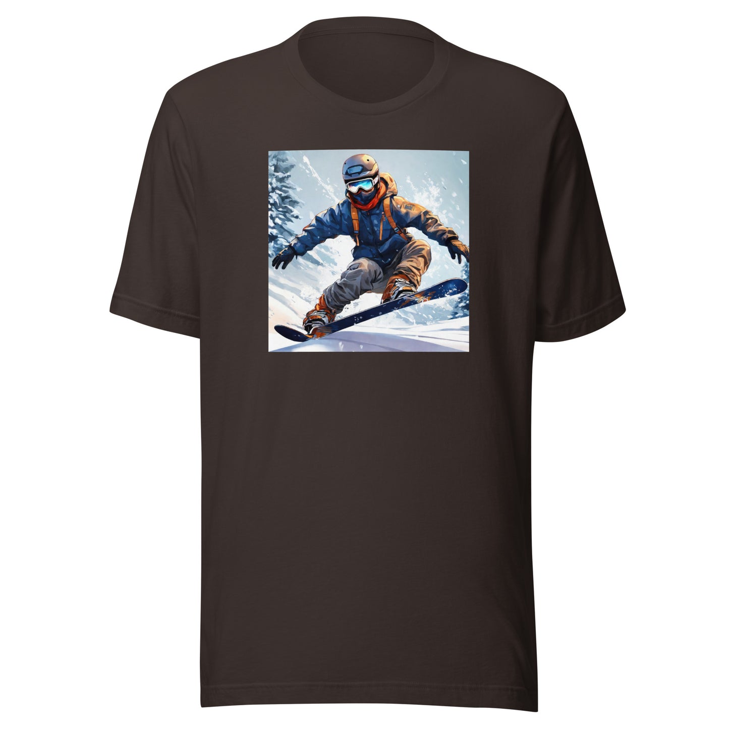 Men's Snowboarding T-Shirt Brown