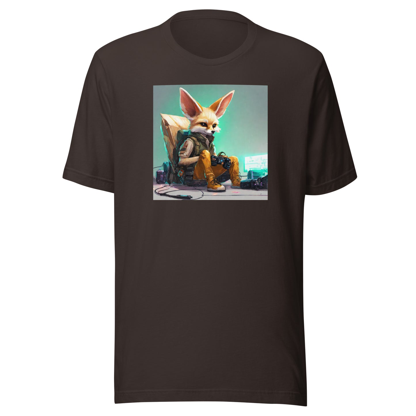 Fennec Fox Men's Gamer T-Shirt Brown