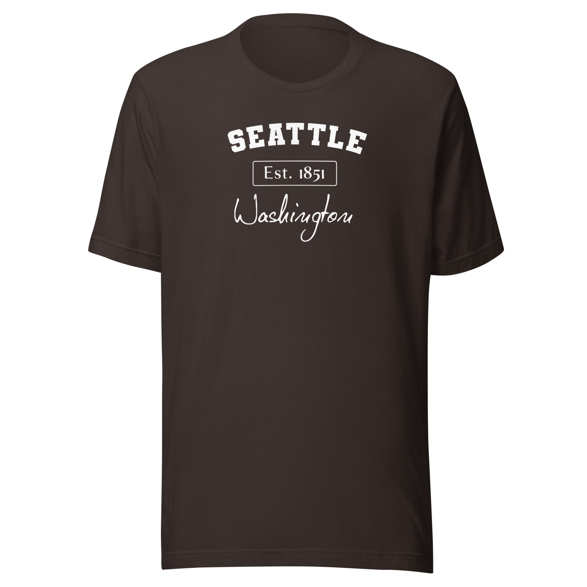 Seattle, Washington Men's T-Shirt Brown