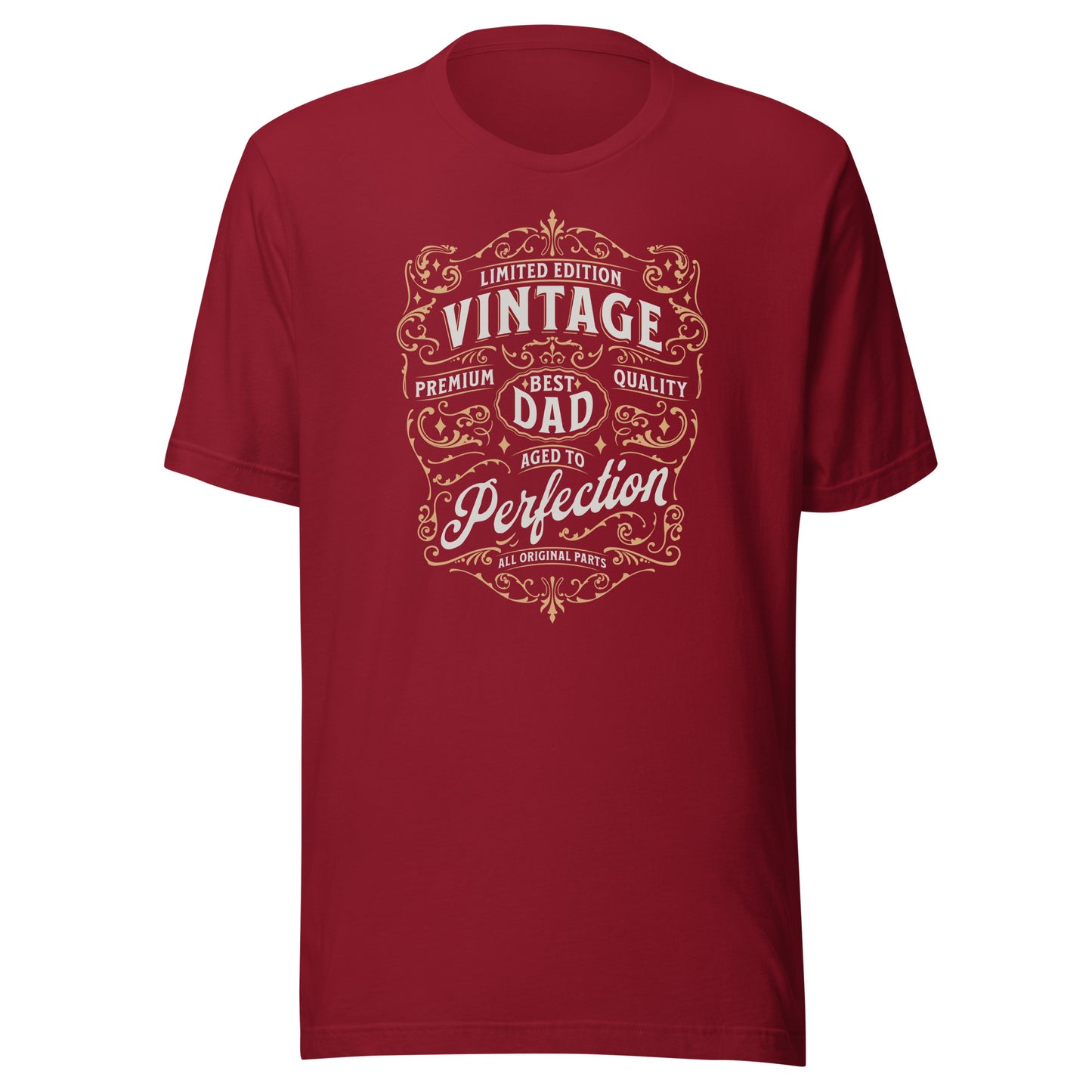 Vintage Dad Aged to Perfection T-Shirt Cardinal