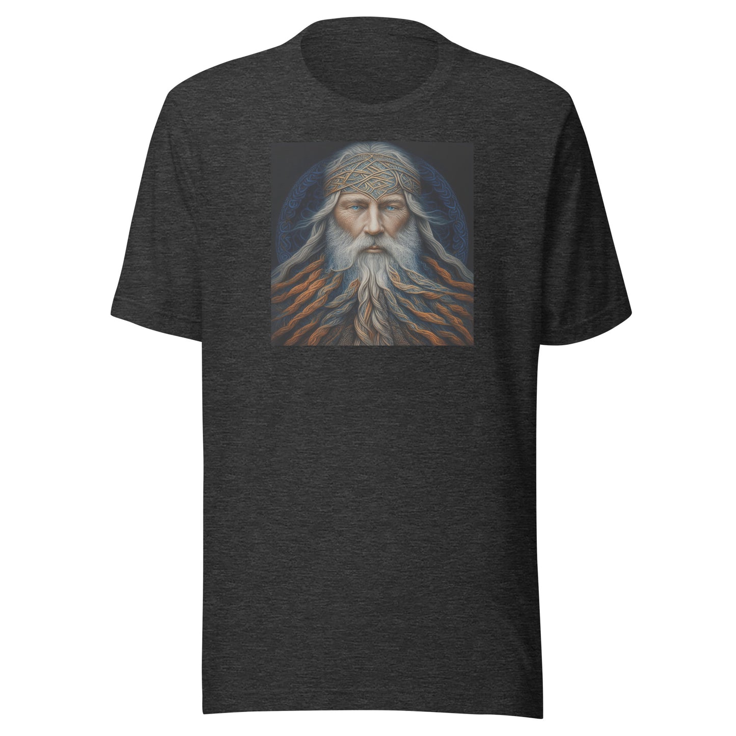 Bearded Wizard Men's Fantasy T-Shirt Dark Grey Heather