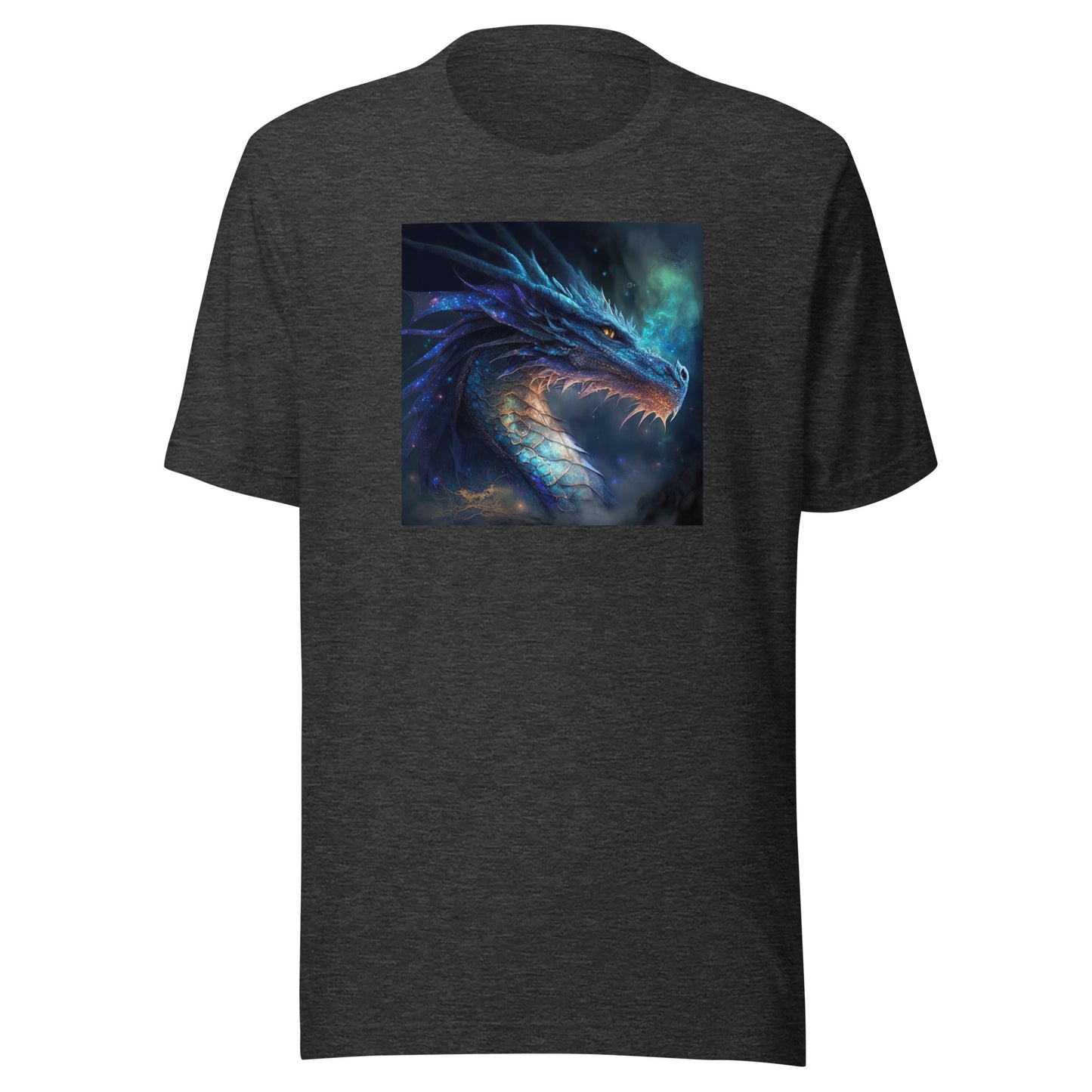 Blue Dragon Men's Fantasy T-Shirt Dark Grey Heather