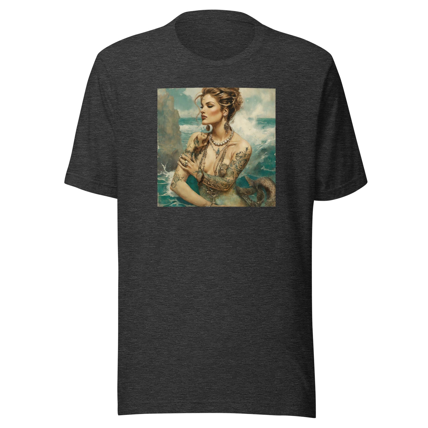 Mermaid with Tattoos Men's T-Shirt Dark Grey Heather