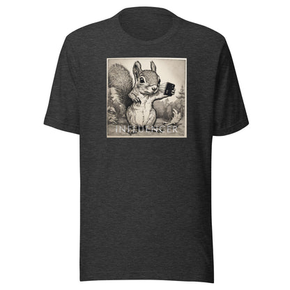 Squirrel Influencer Men's Funny T-Shirt Dark Grey Heather