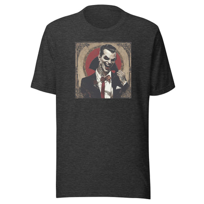 Psyched Vampire Men's Graphic Tee Dark Grey Heather