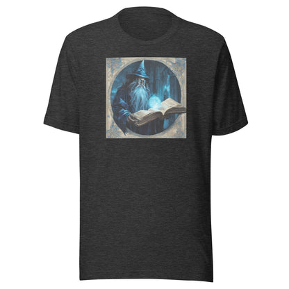 Wizard with Spell Book Men's T-Shirt Dark Grey Heather