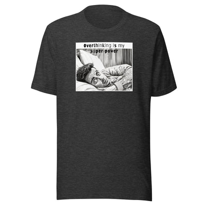 Overthinking Insomniac Men's Funny T-Shirt Dark Grey Heather