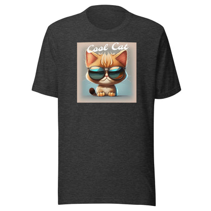 Cool Cat Men's Funny T-Shirt Dark Grey Heather