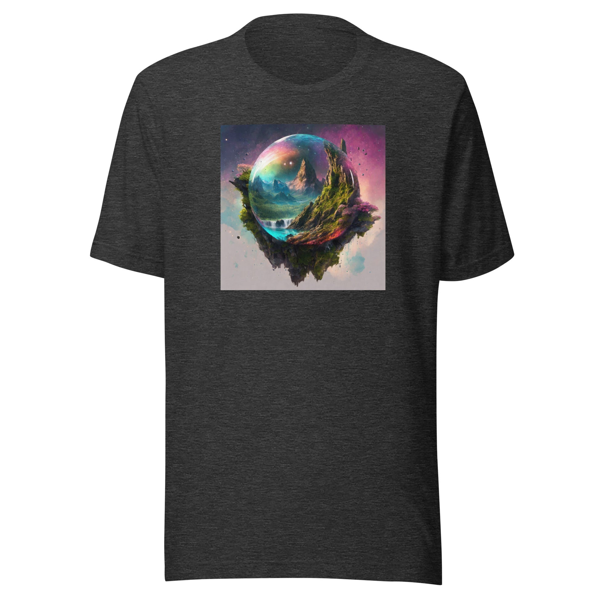 Bubble in Space Men's Sci-Fi T-Shirt Dark Grey Heather