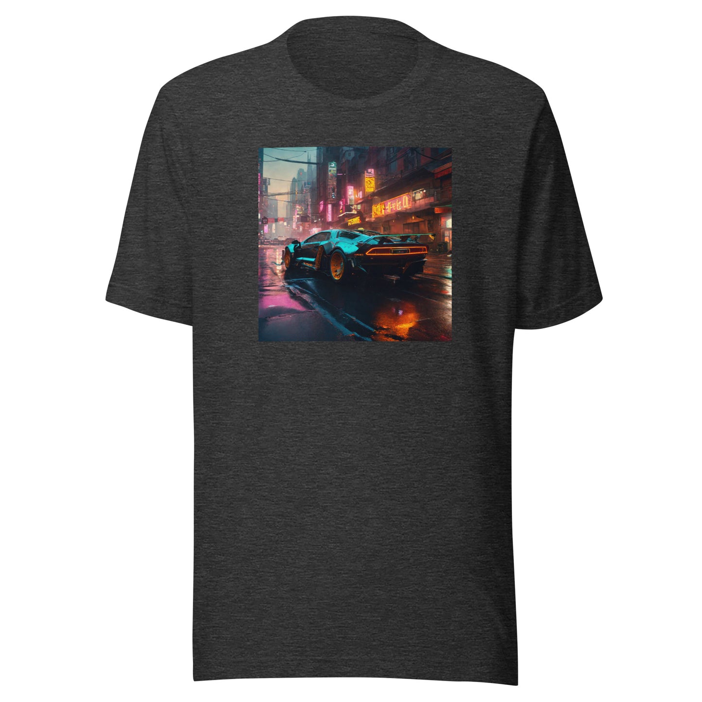 Cyberpunk Car Men's Futuristic T-Shirt Dark Grey Heather