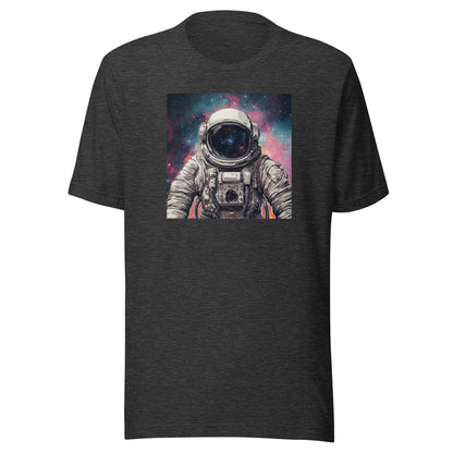 Galactic Astronaut Men's Graphic Tee Dark Grey Heather