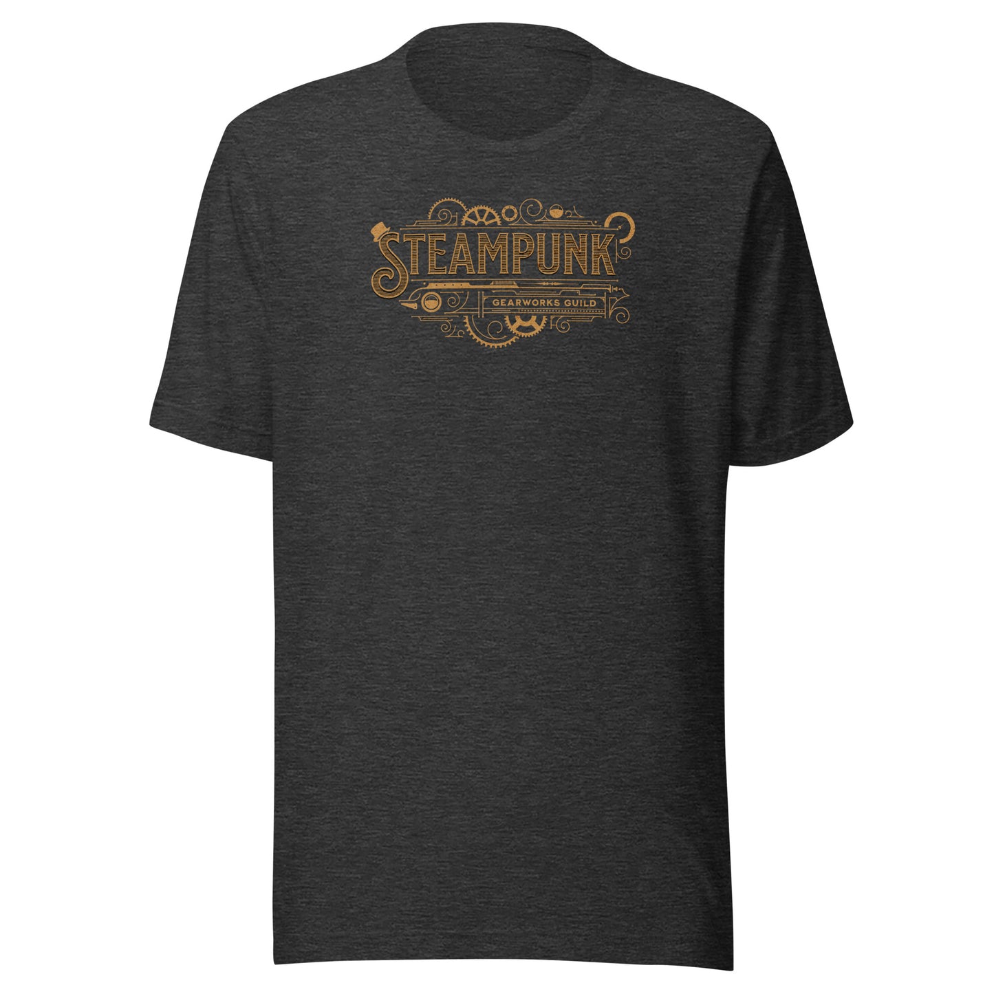 Steampunk Gearworks Guild Men's Graphic Tee Dark Grey Heather