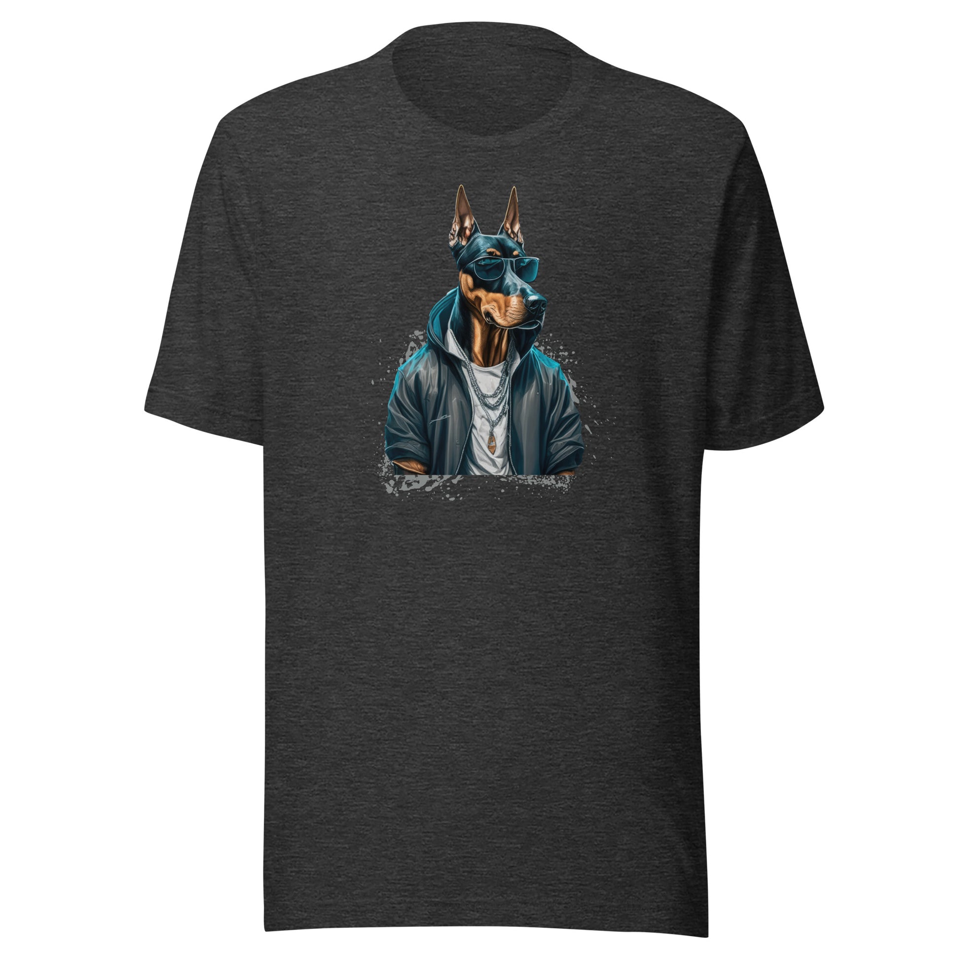 Dobermann in Shades Men's Dog Tee Dark Grey Heather