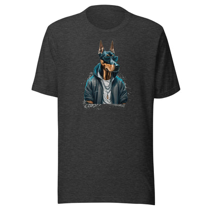 Dobermann in Shades Men's Dog Tee Dark Grey Heather