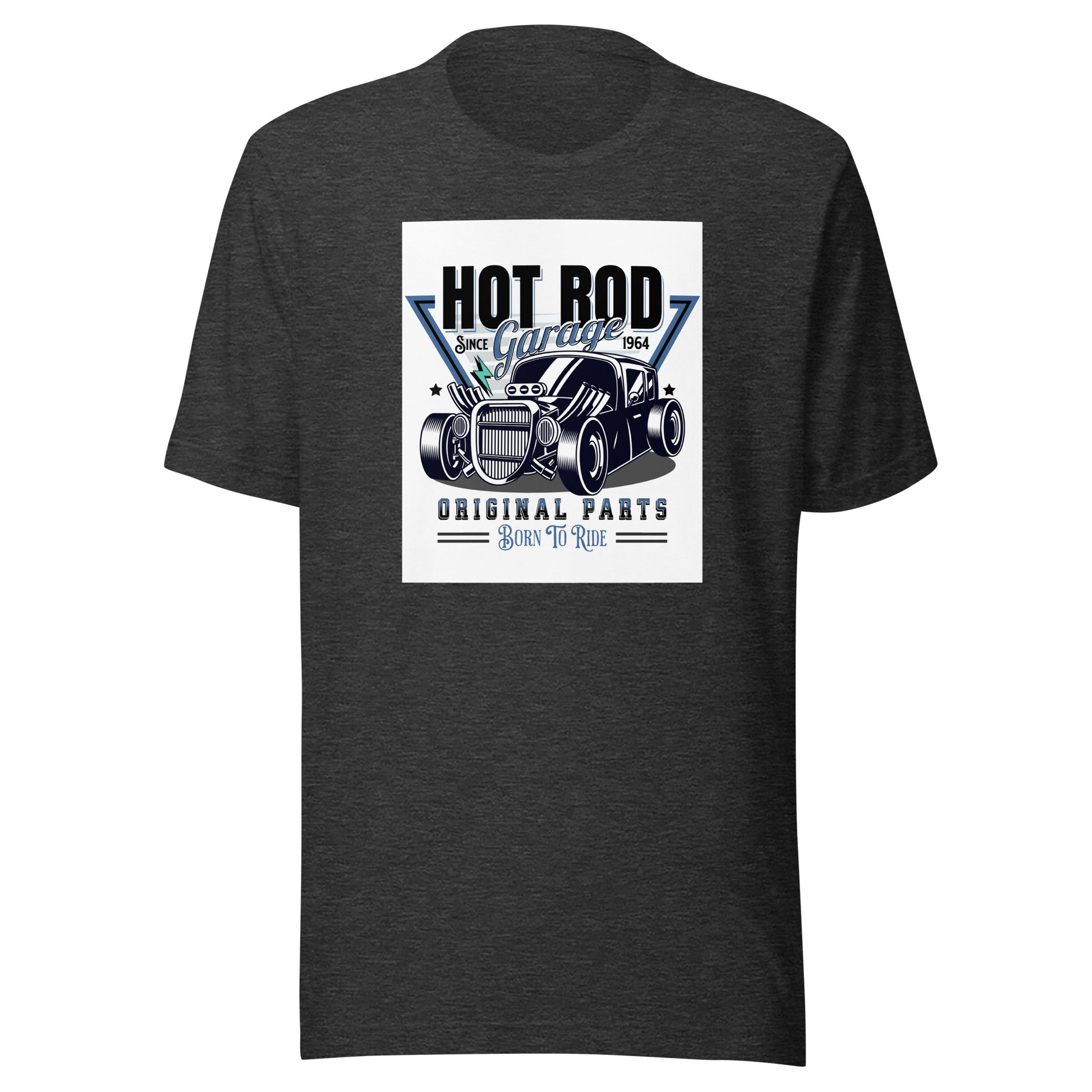 Hot Rod Garage Dad Shirt Dark Grey Heather